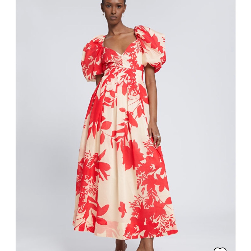& Other Stories Voluminous Pleated Detail Maxi Dress - 6
